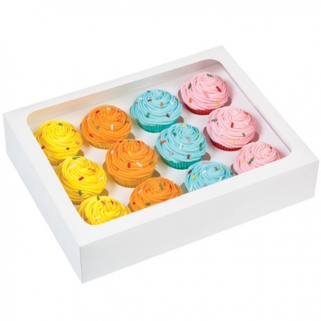 Caja Blanca para 12 minicupcakes 