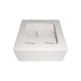 Caja para 4 cupcakes blanca